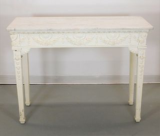 French Style Marble Top Console Vanity Table