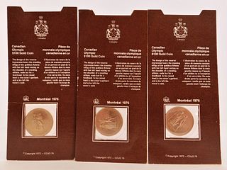 3PC 1972 Canadian Olympic Gold Coin Group