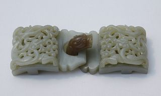 Chinese Qing Dynasty Jade Dragon Belt Hook