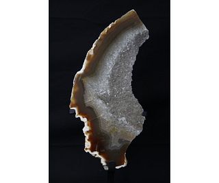 AGATE MOON SLICE ON STAND