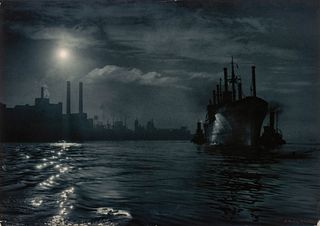 A. Aubrey Bodine
(American, 1906-1970)
Dawn Arrival, Baltimore Harbor, 1955