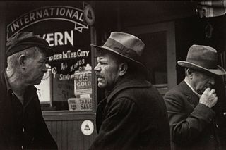 Horace Bristol
(American, 1908-1997)
A group of five photographs (Streets of San Francisco - Winos Arguing, 1936 (printed 1990); Ma Joad #4, Crying, 1