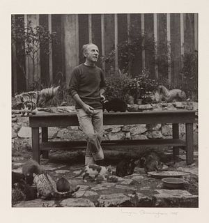 Imogen Cunningham
(American, 1883-1976)
Edward Weston, Photographer, with His Cats, 1945