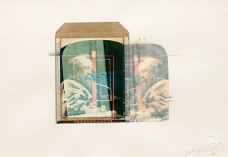 Paolo Gioli
(Italian, b. 1942)
A pair of polaroids (Untitled (double portrait of man with beard), 1984; Courbet, 1984)