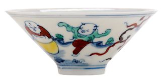 [Doucai] Enameled Porcelain Teacup