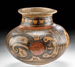 Large Cocle Polychrome Pottery Turtle Jar