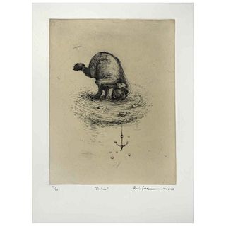 ROCÍO CABALLERO, Destino, Signed and dated 2017, Drypoint engraving 25 / 25, 10.6 x 7.8" (27 x 20 cm), Certificate