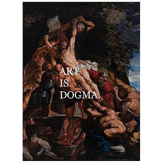 JAVIER PULIDO / SHERWIN WILLIAMS, Art is Dogma, from the series This is Not Art, Signed and dated 2021, Acrylic on canvas, 66.9 x 49.6" (170 x 126 cm)