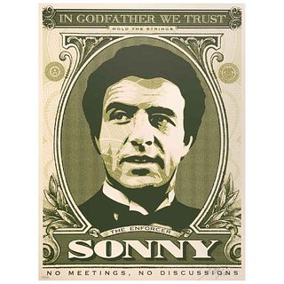 SHEPARD FAIREY, Sonny, from the series Lesser Gods, Signed and dated 06, Serigraph 24 / 500, 25.1 x 17.9" (64 x 45.5 cm)