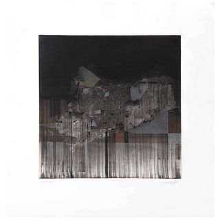 VÍCTOR RÍOS, Terra II, from the series Elemento, 2021, Signed, Monoprint and mixed technique on paper S/N, 37 x 17.3" (94 x 44 cm), Certificate