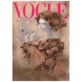 FERNANDO PENHOS ZAGA, Vogue fantasy, Signed and dated 2020 front and back, Intervened serigraph, 32.4 x 23.6" (82.5 x 60 cm), Certificate