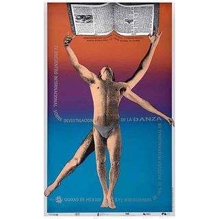 GUSTAVO AMÉZAGA, Poster for the IV Encuentro Internacional sobre Investigación de la Danza, Unsigned, Serigraph S/N, 36.2 x 22.4" (92 x 57 cm)