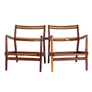 A Pair of Jens Risom Design Lounge Chairs