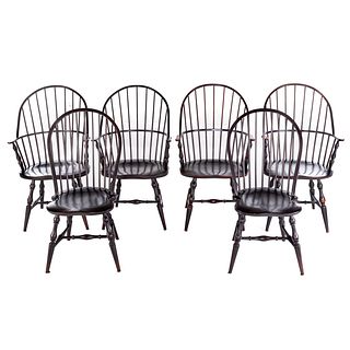 Set of Six Windsor Dining Chairs