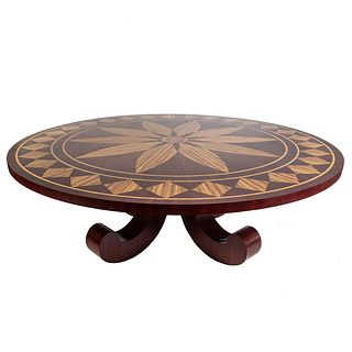 Contemporary Custom Dining Table With Inlaid Top