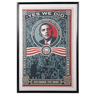Shepard Fairey. "Yes We Did," offset lithograph