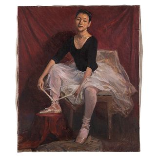 Nathaniel K. Gibbs. Ballerina Prior to Lesson, oil