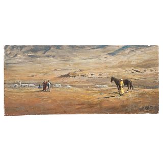 Nathaniel K. Gibbs. Onlooker in Desert, oil