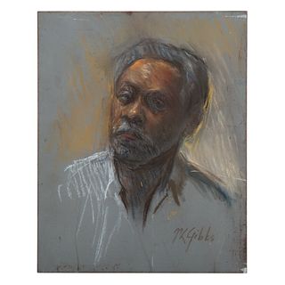 Nathaniel K. Gibbs. "Self Portrait 14," chalk