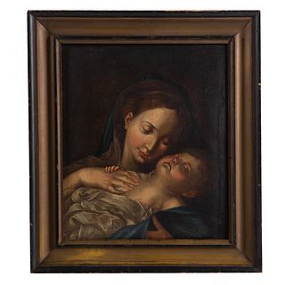 Italian School, 19th c. Madonna and Child, oil