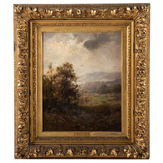 W.T.S. Grady. Landscape with Mountains, oil