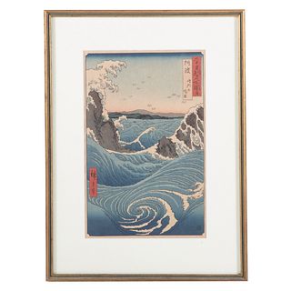 Ando Hiroshige."Naruto Whirlpool, Awa Province"