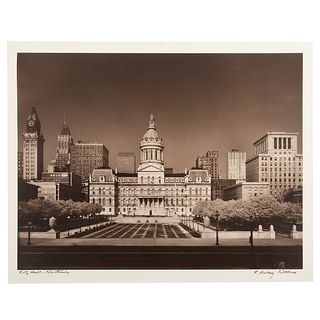 A. Aubrey Bodine. "City Hall, Baltimore"