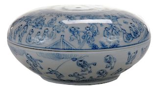 Blue and White Porcelain Covered