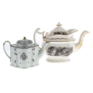 Two English China Teapots