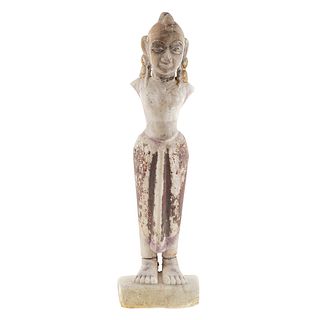 Asian Carved Marble Female Deity