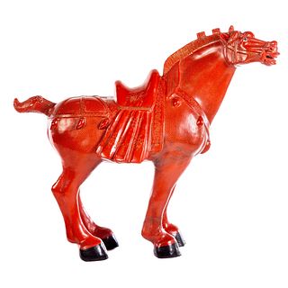 Large Tang Style Lacquer Horse