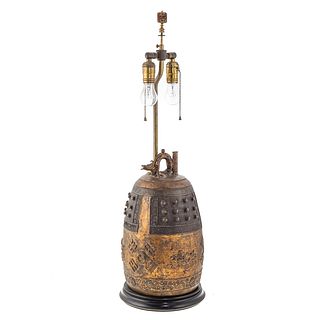 Chinese Copper Alloy Cast Bell Lamp