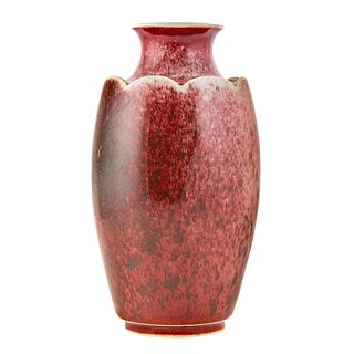 Chinese Sang de Boeuf Lotus Vase