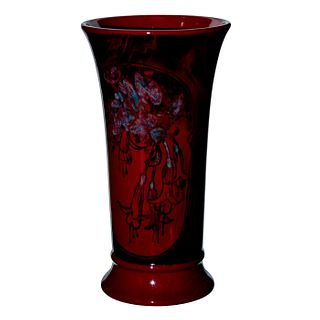 Prototype Royal Doulton Flambe Vase, Fawn
