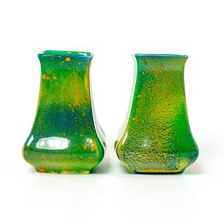 Pair of Royal Doulton Glazed Miniature Vases D5306