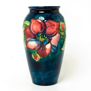 Moorcroft Pottery Vase, Clematis Pattern, Signed