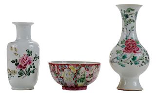 Two Antique Famille Rose Porcelain