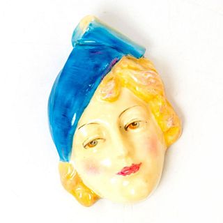 Royal Doulton Mini Wall Mask, Lady in Blue HN1614