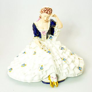 Royal Dux Figurine, Lady Seated Reading Book