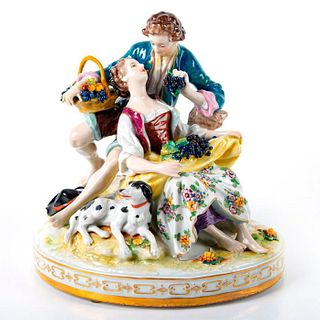 Volkstedt Style Porcelain Figurine Grouping Indulging