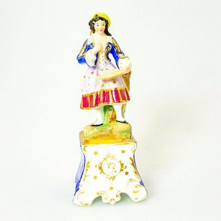 French Style Porcelain Figurine Lady Serving Fish