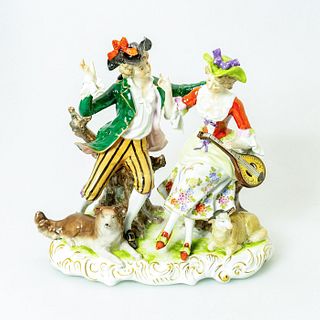 German Porcelain Figurine Grouping Country Musicians