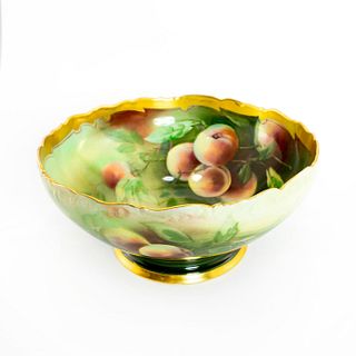 T And V Limoges Pickard French Bowl, Peaches