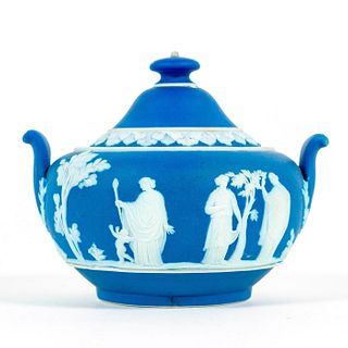 Wedgwood Lidded Blue Sugar Bowl