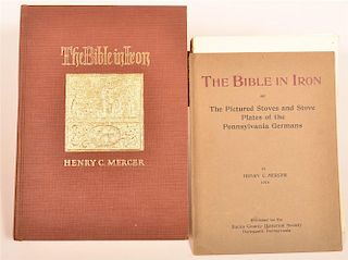 (2 vols) Mercer's Bible in Iron -- Stoveplates