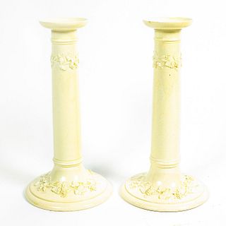 Pair of Wedgwood Queensware Candle Sticks