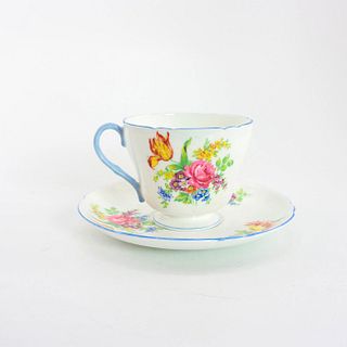 Shelley Fine Bone China Cup And Saucer, Davies Tulip