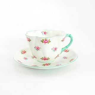Shelley Fine Bone China Dainty Cup And Saucer, Rosebud