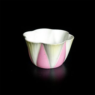 Shelley Bone China, Open Sugar Bowl, Pink and White 11993