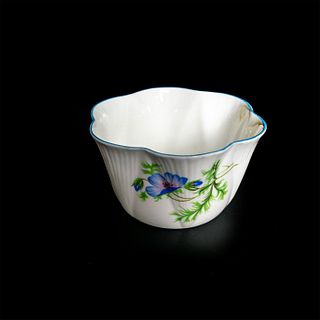 Shelley Fine Bone China, Open Sugar Bowl, Blue Poppy 14168